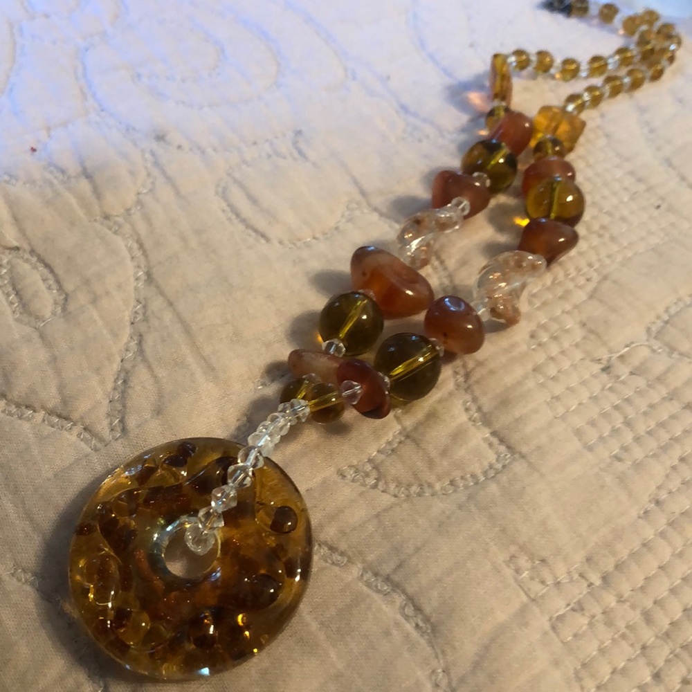 Glass bead necklace